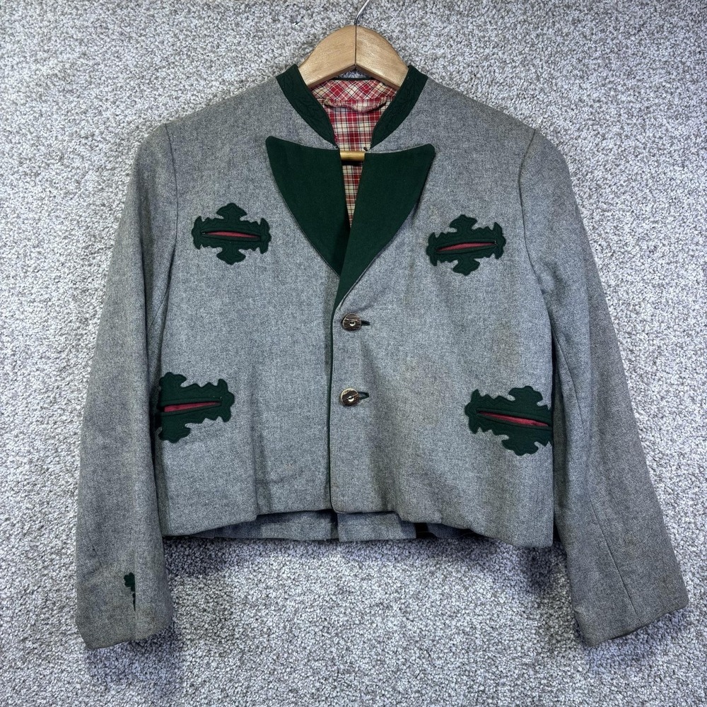 Pe-Ko Style Austrian German 50s Wool Janker Trachten Jacket Womens XS True VTG